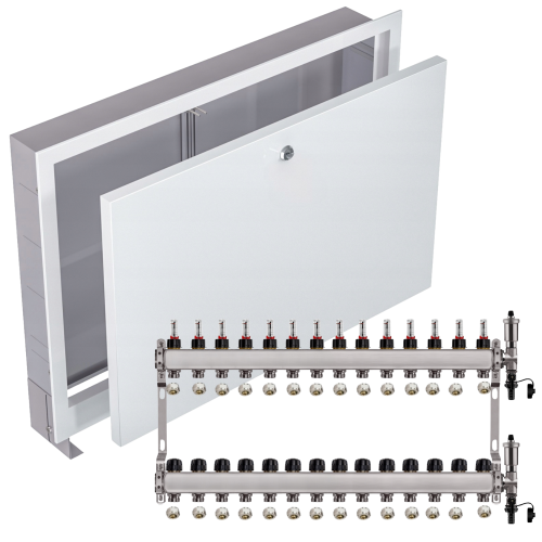 Przejdź do produktu ROZDZIELACZ NIERDZEWNY PODŁOGÓWKI 14+ SKRZYNKA PODTYNKOWA BIAŁA+PEX