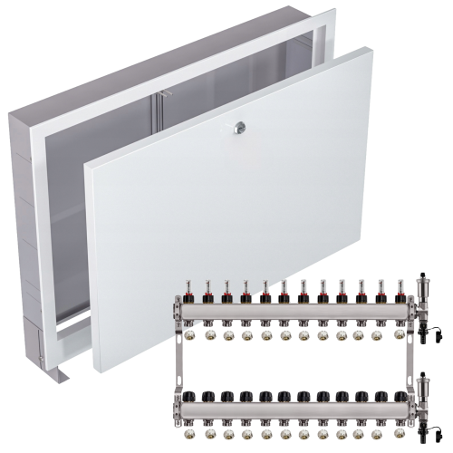 Przejdź do produktu ROZDZIELACZ NIERDZEWNY PODŁOGÓWKI 12+ SKRZYNKA PODTYNKOWA BIAŁA+PEX