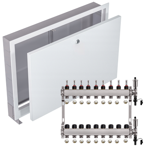 Przejdź do produktu ROZDZIELACZ NIERDZEWNY PODŁOGÓWKI 9+ SKRZYNKA PODTYNKOWA BIAŁA+PEX