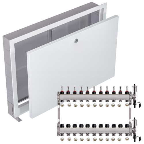 Przejdź do produktu ROZDZIELACZ NIERDZEWNY PODŁOGÓWKI 11+ SKRZYNKA PODTYNKOWA BIAŁA+PEX