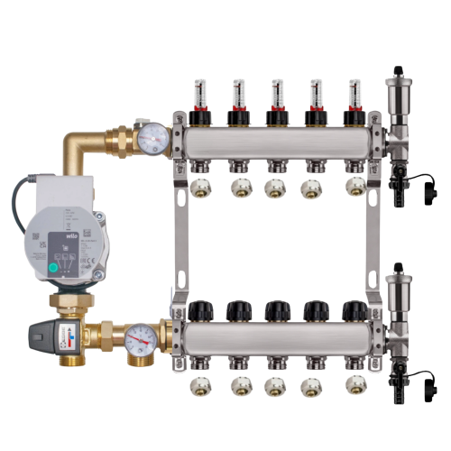 Przejdź do produktu ROZDZIELACZ NIERDZEWNY DO PODŁOGÓWKI 5 z GRUPĄ POMPOWĄ WILO + ZŁĄCZKI PEX