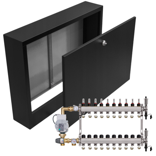 Przejdź do produktu ROZDZIELACZ NIERDZEWNY DO PODŁOGÓWKI 10 Z POMPĄ WILO+SKRZYNKA NATYNKOWA+PEX