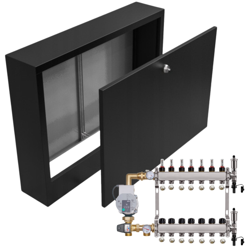 Przejdź do produktu ROZDZIELACZ NIERDZEWNY DO PODŁOGÓWKI 7 Z POMPĄ WILO+SKRZYNKA NATYNKOWA+PEX