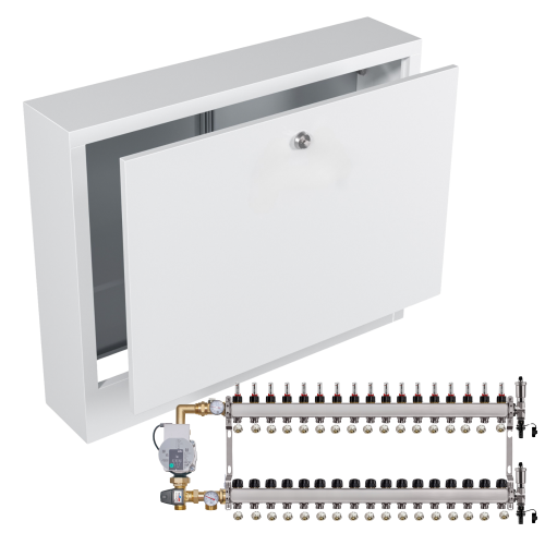 Przejdź do produktu ROZDZIELACZ NIERDZEWNY DO PODŁOGÓWKI 16 Z POMPĄ WILO+SKRZYNKA NATYNKOWA+PEX
