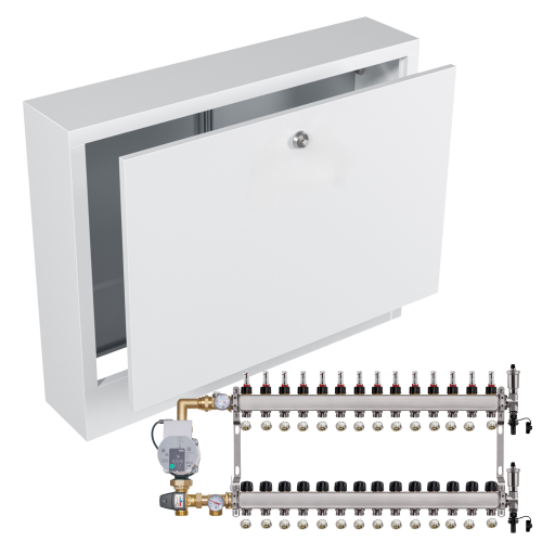 Przejdź do produktu ROZDZIELACZ NIERDZEWNY DO PODŁOGÓWKI 13 Z POMPĄ WILO+SKRZYNKA NATYNKOWA+PEX