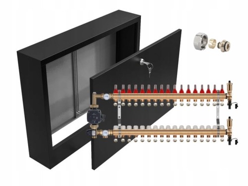 Przejdź do produktu ROZDZIELACZ MOSIĘŻNY 17 Z POMPĄ GRUNDFOS + SKRZYNKA NATYNKOWA CZARNA + PEX