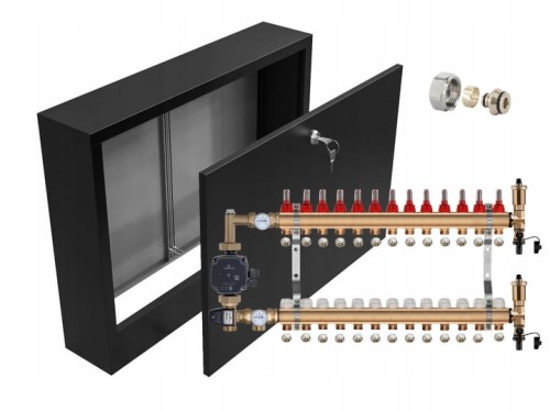 Przejdź do produktu ROZDZIELACZ MOSIĘŻNY 13 Z POMPĄ GRUNDFOS + SKRZYNKA NATYNKOWA CZARNA + PEX