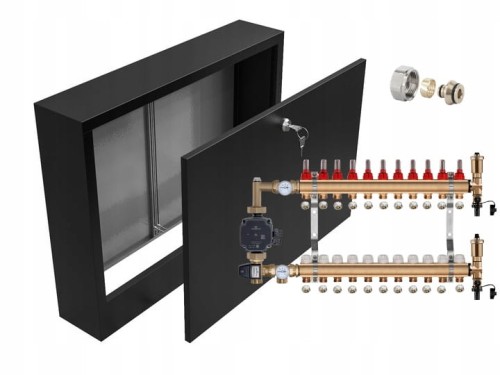 Przejdź do produktu ROZDZIELACZ MOSIĘŻNY 11 Z POMPĄ GRUNDFOS + SKRZYNKA NATYNKOWA CZARNA + PEX