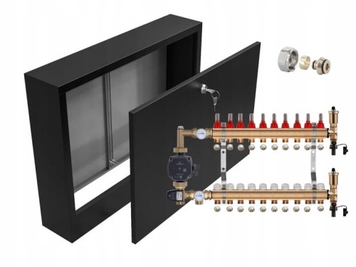 Przejdź do produktu ROZDZIELACZ MOSIĘŻNY 10 Z POMPĄ GRUNDFOS + SKRZYNKA NATYNKOWA CZARNA + PEX