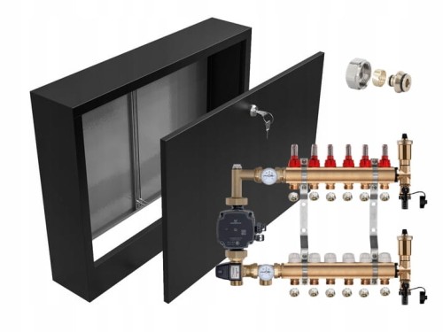 Przejdź do produktu ROZDZIELACZ MOSIĘŻNY 6 Z POMPĄ GRUNDFOS + SKRZYNKA NATYNKOWA CZARNA + PEX
