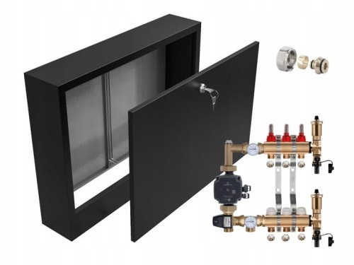 Przejdź do produktu ROZDZIELACZ MOSIĘŻNY 3 Z POMPĄ GRUNDFOS + SKRZYNKA NATYNKOWA CZARNA + PEX