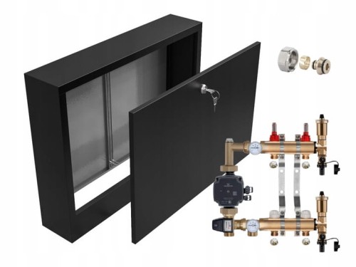 Przejdź do produktu ROZDZIELACZ MOSIĘŻNY 2 Z POMPĄ GRUNDFOS + SKRZYNKA NATYNKOWA CZARNA + PEX
