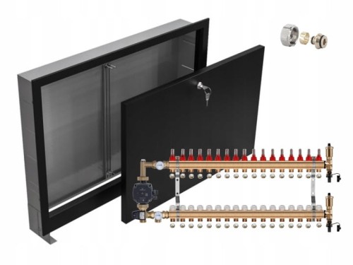 Przejdź do produktu ROZDZIELACZ MOSIĘŻNY 17 Z POMPĄ GRUNDFOS + SKRZYNKA PODTYNKOWA CZARNA + PEX