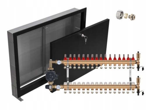 Przejdź do produktu ROZDZIELACZ MOSIĘŻNY 16 Z POMPĄ GRUNDFOS + SKRZYNKA PODTYNKOWA CZARNA + PEX