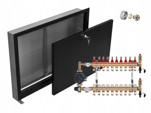 Przejdź do produktu ROZDZIELACZ MOSIĘŻNY 10 Z POMPĄ GRUNDFOS + SKRZYNKA PODTYNKOWA CZARNA + PEX
