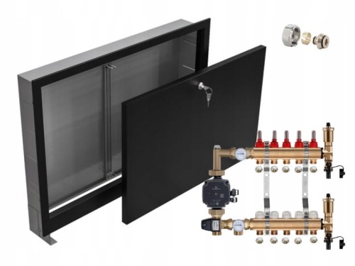 Przejdź do produktu ROZDZIELACZ MOSIĘŻNY 5 Z POMPĄ GRUNDFOS + SKRZYNKA PODTYNKOWA CZARNA + PEX