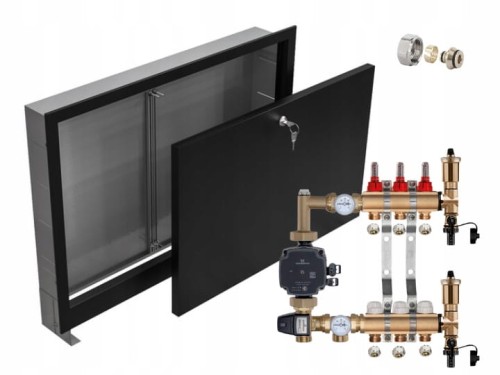 Przejdź do produktu ROZDZIELACZ MOSIĘŻNY 3 Z POMPĄ GRUNDFOS + SKRZYNKA PODTYNKOWA CZARNA + PEX