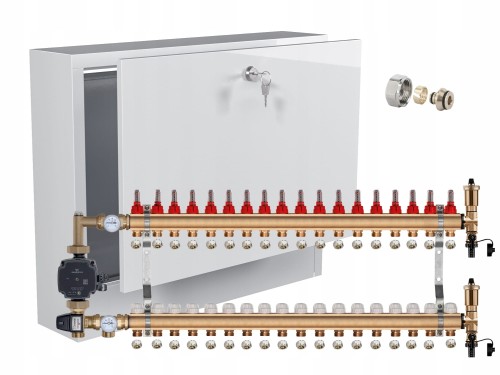 Przejdź do produktu ROZDZIELACZ MOSIĘŻNY PODŁOGÓWKI 18 Z POMPĄ GRUNDFOS+SKRZYNKA NATYNKOWA+PEX