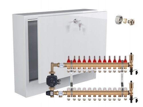 Przejdź do produktu ROZDZIELACZ MOSIĘŻNY PODŁOGÓWKI 12 Z POMPĄ GRUNDFOS+SKRZYNKA NATYNKOWA+PEX