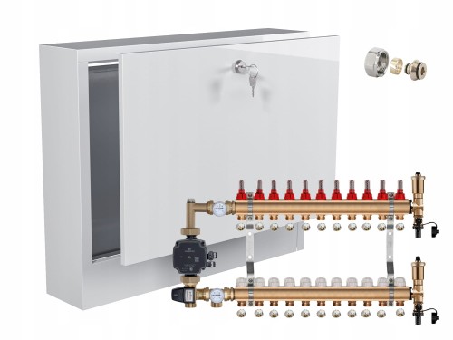 Przejdź do produktu ROZDZIELACZ MOSIĘŻNY PODŁOGÓWKI 11 Z POMPĄ GRUNDFOS+SKRZYNKA NATYNKOWA+PEX