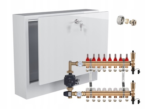 Przejdź do produktu ROZDZIELACZ MOSIĘŻNY PODŁOGÓWKI 8 Z POMPĄ GRUNDFOS+SKRZYNKA NATYNKOWA+PEX