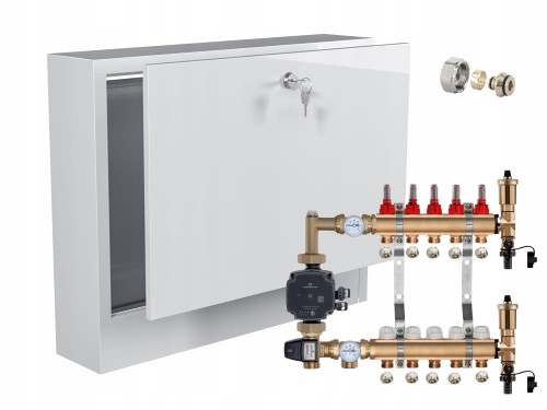 Przejdź do produktu ROZDZIELACZ MOSIĘŻNY PODŁOGÓWKI 5 Z POMPĄ GRUNDFOS+SKRZYNKA NATYNKOWA+PEX