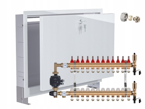 Przejdź do produktu ROZDZIELACZ MOSIĘŻNY PODŁOGÓWKI 12 Z POMPĄ GRUNDFOS+SKRZYNKA PODTYNKOWA+PEX