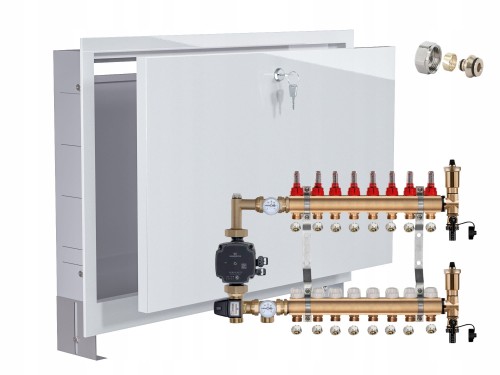 Przejdź do produktu ROZDZIELACZ MOSIĘŻNY PODŁOGÓWKI 8 Z POMPĄ GRUNDFOS+SKRZYNKA PODTYNKOWA+PEX
