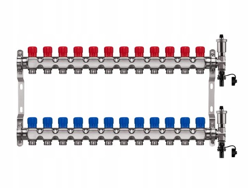 Przejdź do produktu ROZDZIELACZ PODŁOGÓWKI 12 OBWODY NIERDZEWNY MANUALNY OGRZEWANIA PODŁOGOWEGO