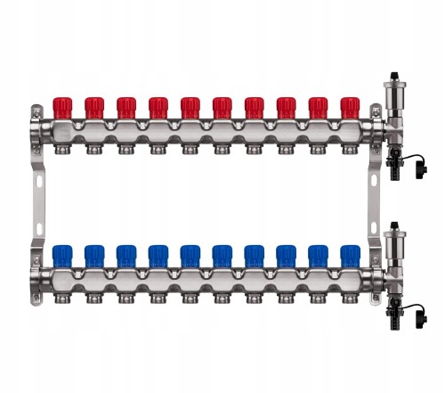 Przejdź do produktu ROZDZIELACZ PODŁOGÓWKI 10 OBWODY NIERDZEWNY MANUALNY OGRZEWANIA PODŁOGOWEGO