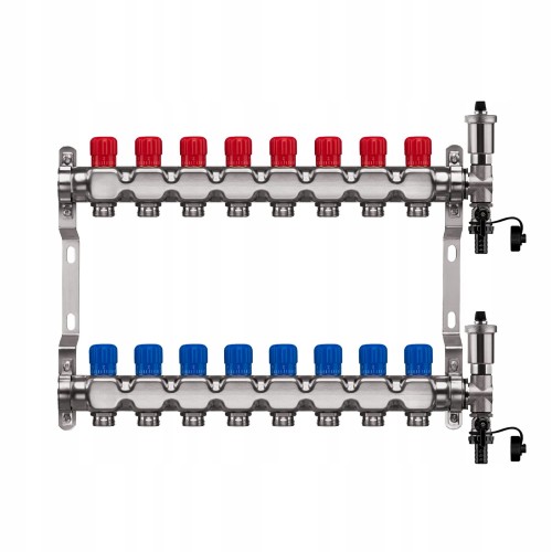 Przejdź do produktu ROZDZIELACZ PODŁOGÓWKI 8 OBWODY NIERDZEWNY MANUALNY OGRZEWANIA PODŁOGOWEGO