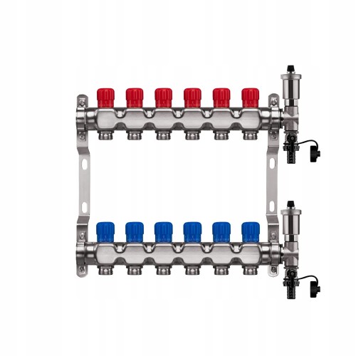 Przejdź do produktu ROZDZIELACZ PODŁOGÓWKI 6 OBWODY NIERDZEWNY MANUALNY OGRZEWANIA PODŁOGOWEGO