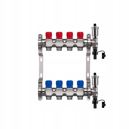 Przejdź do produktu ROZDZIELACZ PODŁOGÓWKI 4 OBWODY NIERDZEWNY MANUALNY OGRZEWANIA PODŁOGOWEGO