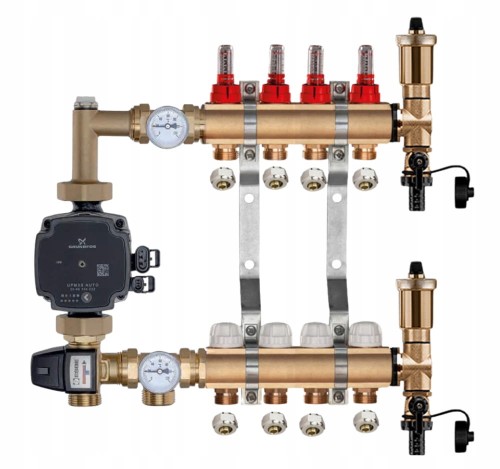 Przejdź do produktu ROZDZIELACZ MOSIĘŻNY PODŁOGÓWKI 4 + GRUPA POMPOWA GRUNDFOS + ZŁĄCZKI PEX