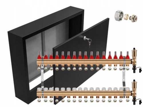 Przejdź do produktu ROZDZIELACZ DO PODŁOGÓWKI 16 SEKCJE + ZŁĄCZKI PEX+SKRZYNKA NATYNKOWA CZARNA