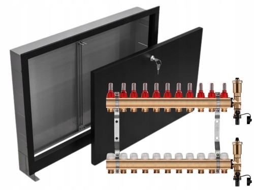 Przejdź do produktu ROZDZIELACZ MOSIĘŻNY 11 SEKCJE + SKRZYNKA PODTYNKOWA CZARNA