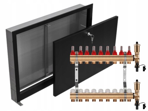 Przejdź do produktu ROZDZIELACZ MOSIĘŻNY 9 SEKCJE + SKRZYNKA PODTYNKOWA CZARNA