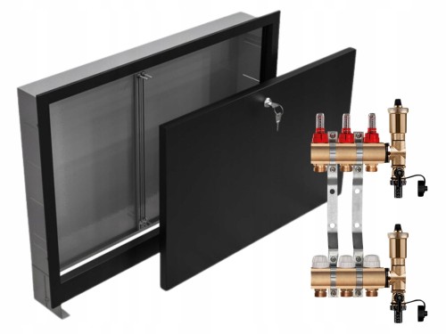 Przejdź do produktu ROZDZIELACZ MOSIĘŻNY 3 SEKCJE + SKRZYNKA PODTYNKOWA CZARNA