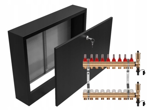 Przejdź do produktu ROZDZIELACZ MOSIĘŻNY 9 SEKCJE + SKRZYNKA NATYNKOWA CZARNA