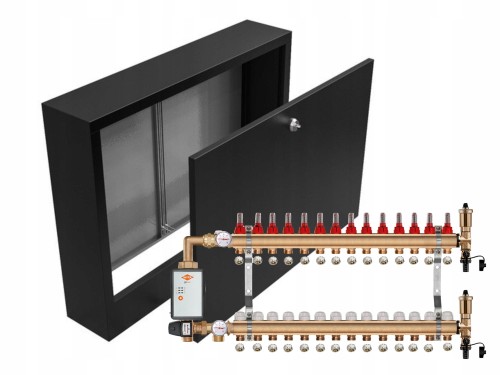Przejdź do produktu ROZDZIELACZ MOSIĘŻNY PODŁOGÓWKI 14+POMPA WITA+SKRZYNKA NATYNKOWA CZARNA+PEX