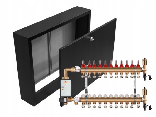 Przejdź do produktu ROZDZIELACZ MOSIĘŻNY PODŁOGÓWKI 11+POMPA WITA+SKRZYNKA NATYNKOWA CZARNA+PEX