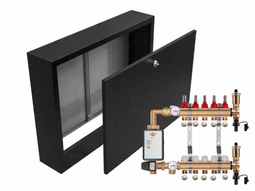 Przejdź do produktu ROZDZIELACZ MOSIĘŻNY PODŁOGÓWKI 5+POMPA WITA+SKRZYNKA NATYNKOWA CZARNA+PEX