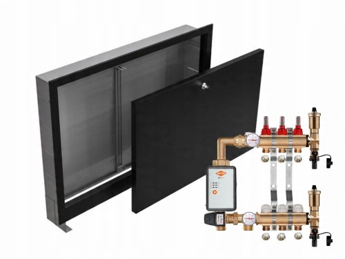 Przejdź do produktu ROZDZIELACZ MOSIĘŻNY PODŁOGÓWKI 3+POMPA WITA+SKRZYNKA PODTYNKOWA CZARNA+PEX