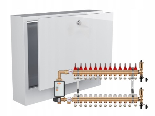 Przejdź do produktu ROZDZIELACZ MOSIĘŻNY PODŁOGÓWKI 13+POMPA WITA GO.TEC+SKRZYNKA NATYNKOWA+PEX