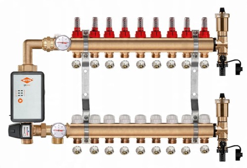Przejdź do produktu ROZDZIELACZ MOSIĘŻNY PODŁOGÓWKI 9 + GRUPA POMPOWA WITA GO.TEC + ZŁĄCZKI PEX