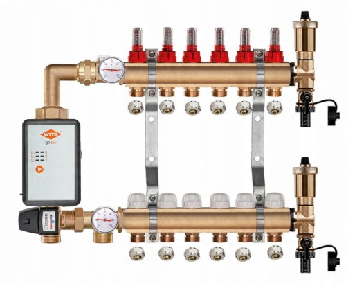 Przejdź do produktu ROZDZIELACZ MOSIĘŻNY PODŁOGÓWKI 7 + GRUPA POMPOWA WITA GO.TEC + ZŁĄCZKI PEX