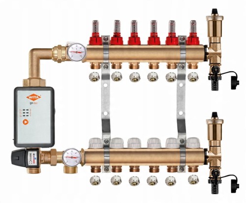 Przejdź do produktu ROZDZIELACZ MOSIĘŻNY PODŁOGÓWKI 6 + GRUPA POMPOWA WITA GO.TEC + ZŁĄCZKI PEX