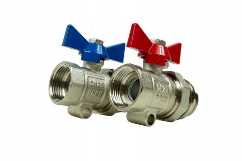 Przejdź do produktu ZESTAW ZAWÓR KULOWY PROSTY ZE ŚRUBUNKIEM DN25 NIKLOWANY 1" CAL 2 SZTUKI