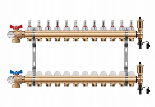 Przejdź do produktu ROZDZIELACZ PODŁOGÓWKI 12 OBWODY + ZAWOR KULOWY KĄTOWY + TERMOMETR + PEX