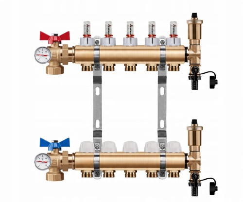 Przejdź do produktu ROZDZIELACZ PODŁOGÓWKI 5 OBWODY + ZAWOR KULOWY KĄTOWY + TERMOMETR + PEX